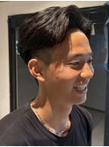 横浜毛流れセンターパートニュアンスパーマフェザーパーマ30代