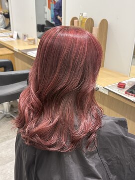 アヴァンス 京橋店(AVANCE) 京橋/アンブレラカラー/ピンクベージュ/イメチェン/前髪