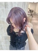 【ブリーチカラー/ダブルカラー】ダークラベンダーグレージュ