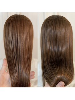 ナインヘアー(NINE HAIR)の写真/自然なツヤ髪へ導く技術で、ダメージレスな柔らかい質感を実現！髪質改善◎