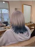 《ホワイトグレー×ブルー》グラデーションカラー