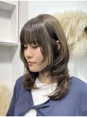 ミディアムレイヤー/ハッシュカット/顔周りレイヤー