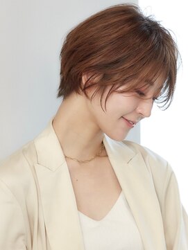 フォンズ(FONS) シースルーバングで小顔見せショート 耳掛けもOK シアーベージュ