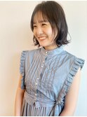 外ハネミディアムレイヤーで軽やかに!/ニュアンスカラー