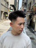 日本橋かきあげリバースパーマフェード