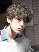 フェザーパーマ/刈り上げセンターパート/サーフカール[新宿]