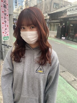 ロア 福岡天神本店(LORE) 柔らかレッドカラー