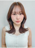 グレージュカラーシルキーベージュくびれヘア