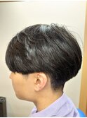 マッシュ ショートボブ ツーブロック フェード ビジネススタイル