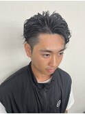 メンズかき上げショートパーマ