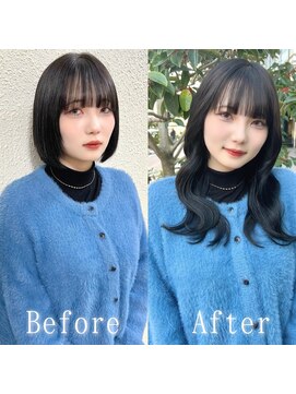 あるじゃんすー 心斎橋店 リアンブラック#シールエクステ#韓国#エアリーロング#心斎橋