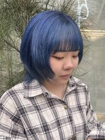 ゼスト 八王子店(ZEST) ネイビーブルー/レイヤーカット【佐々木麻衣】