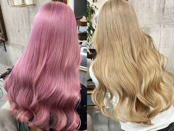 髪屋 紬の写真/あなたの雰囲気に合わせて、理想のカラーを実現！ブロンドやミルクティーなどのハイトーンのカラーも◎
