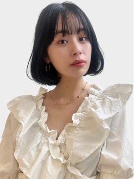 ユーフォリア 銀座(Euphoria) タンバルモリ　内巻きボブ　グレージュカラー　シースルーバング