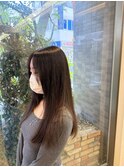 切りっぱなしカット/艶髪