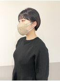 耳掛けマッシュショート/ラベンダーピンク