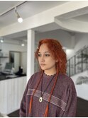 エクステで編み込み