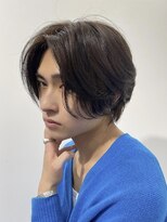 フィフス 大分(fifth)&nbsp;大分メンズミディアムボブセンターパート毛流れニュアンスパーマ