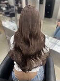 クラゲヘアー/小顔に見せるヘア/ココアベージュ/栄