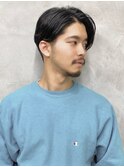 men's hair/ナチュラルセンターパート/シースルーウルフ/恵比寿