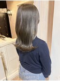 福山美容室caaryオリーブベージュイルミナカラー透明感20代30代