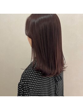 アンドワン 自由が丘(&ONE) 【&ONE 自由が丘】くすみピンク × 切りっぱなしミディアム