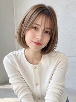 ノア(NOA) 【NOA】小顔シースルーバング×ショートボブ×透明感ベージュ