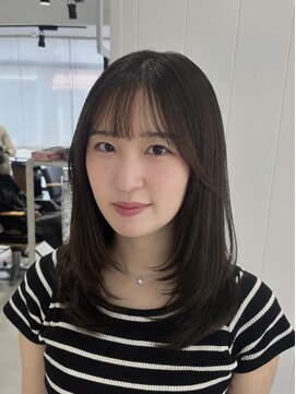 ビューバイネオリーブ 用賀店(Beau'r by neolive) ミディアムハッシュカットグレージュデザインカラー［用賀］