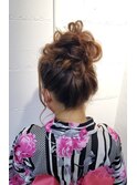 浴衣 お団子 ゆるふわ 可愛い ヘアアレンジ