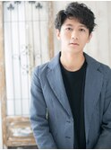 ≪mod's men≫ワイルド短髪パーマセミウエットアンニュイヘアd