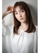 カバーヘア ブリス 北浦和(COVER HAIR bliss)&nbsp;グレージュカラー前下がりレイヤーロングw北浦和30代40代50代