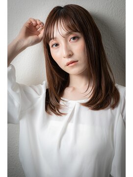 カバーヘア ブリス 北浦和(COVER HAIR bliss) グレージュカラー前下がりレイヤーロングw北浦和30代40代50代