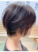 丸みのある小顔ショート