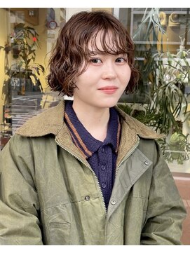 コンビネーション(combination) ボブパーマ　透明感カラー　似合わせヘア　再現性の高いスタイル