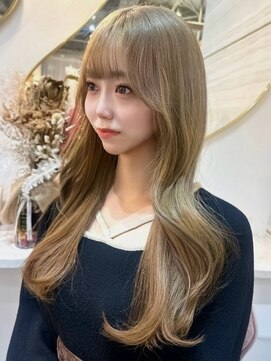 エス(Ess) 美髪/ワイドバング/ホワイトブロンド[髪質改善/ヘアセット/大宮]