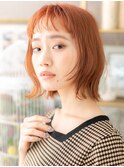 フレンチカジュアルオン眉前下がりボブパーマ北浦和10代20代30代