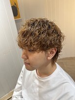 アメラボ 植田山店(Amelab)&nbsp;名古屋天白区ハイトーン波巻きパーママッシュウルフブリーチ