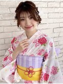 浴衣着付けヘアセット／ヘアアレンジ／羊ヘア