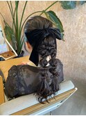 ヘアアレンジ　編みおろし