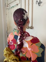 ノード(NODO)&nbsp;浴衣 × 編みおろしヘア