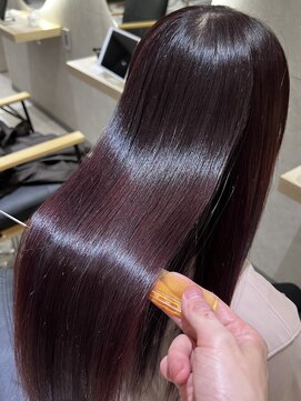 ジーナ 福岡天神(Zina) 《艶髪》美髪縮毛矯正×チェリーピンクカラー