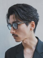 フィフス 大分(fifth)&nbsp;大分毛流れ緩めニュアンスパーマメンズカットセンターパート30代
