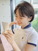 スク(SUKU)&nbsp;カジュアルなミニボブ×オリーブベージュ