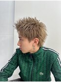 メンズカット/ブリーチ/ニュアンスパーマ/メンズハイライト/眉毛