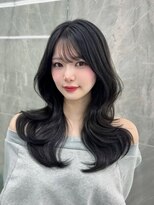 マウル 栄(MAEUL)&nbsp;小顔ヘア　オリーブグレー　黒髪　ココアベージュ