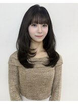アクシス 栄店(`AXIS)&nbsp;平田/ワンホンレイヤー/ミルクティーブロンド/ダークブルー/栄