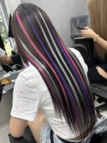 ヘアーグランデシーク(Hair Grande Seeek)&nbsp;原色3色を使ったギャルハイライト