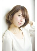アゴライン前上がりボブ