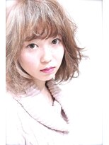 ホラン(HoLan)&nbsp;【HoLan】pinkベージュxnuanseカールxうぶバングxセミウエット☆