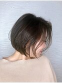 ボブ×ダークグレージュ